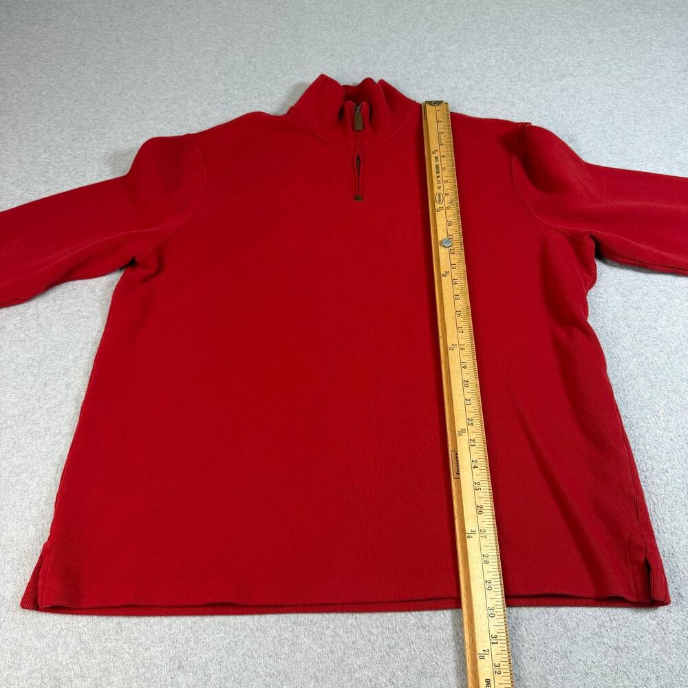 Polo Ralph Lauren Sweater Men 2XL Red 1/4 Zip Academia Heritage Quiet Luxury - Picture 6 of 10